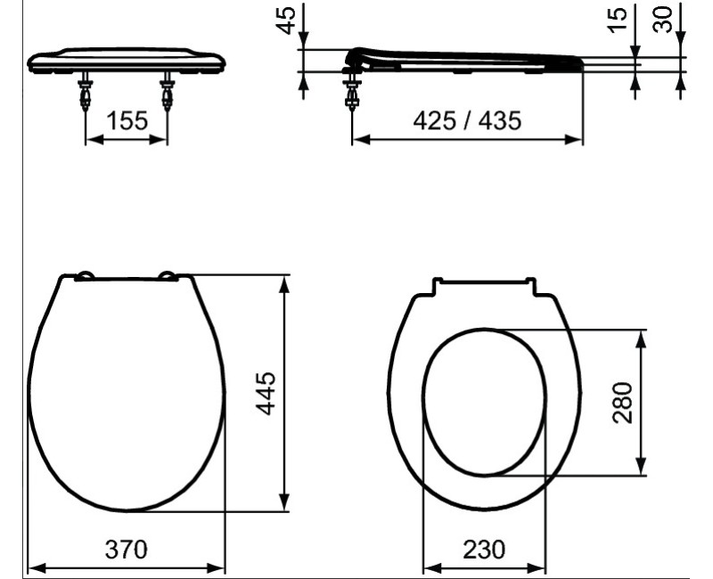 Крышка унитаза Ideal Standard Dolomite W835001