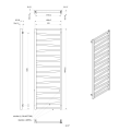 Dvieļu žāvētājs / Radiators Sapho Zig 60x181cm, 824W, melns  ZG619B