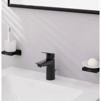 Hansgrohe Logis 100 CoolStart praustuvo maišytuvas su pop up išleidimu 71102670 Juodas Matinis