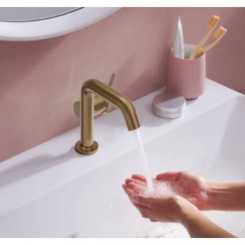 Vannas istabas izlietnes maisītājs Hansgrohe Tecturis S 110 Fine CoolStart EcoSmart+ ar pop up izplūdi  73323140 Brushed Bronze