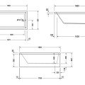 Vonia Duravit Starck, 180x90cm, akrilas, balta 700050000000000