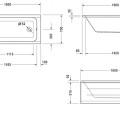 Ванна Duravit D-Code, 160x70см, акрил, белая 700096000000000