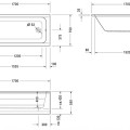 Vanna Duravit D-Code, 170x75cm, akrils, balts 700100000000000