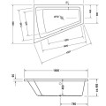Ванна Duravit Paiova, 180x140см, акрил, левая, белая 700216000000000