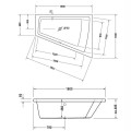 Ванна Duravit Paiova, 180x140см, акрил, правая, белая 700217000000000