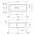 Ванна Duravit Happy D.2, 170x70см, акрил, правая, белая 700311000000000