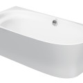 Vanna Duravit Cape Cod, 190x90cm, akrilas, kairysis, matinė balta 700362000000000
