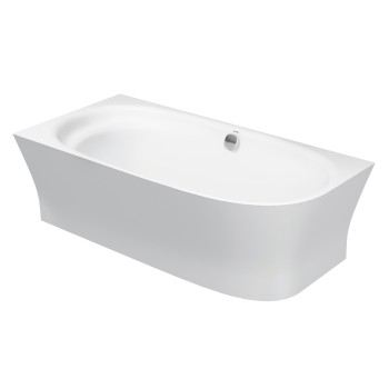 Vanna Duravit Cape Cod, 190x90cm, akrilas, kairysis, matinė balta 700362000000000