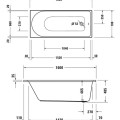 Vanna Duravit D-Neo, 160x70cm, akrils, balts 700472000000000