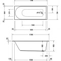 Ванна Duravit D-Neo, 170x70см, акрил, белая 700478000000000