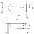 Ванна Duravit D-Neo, 170x75см, акрил, белая 700479000000000