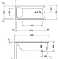 Ванна Duravit No.1, 150x70см, акрил, белая 700487000000000