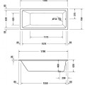 Vanna Duravit Duravit No.1, 170x75cm, akrilas, balta 700490000000000