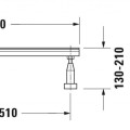 Vannas kājas Duravit, 2 gab., 130-210mm 790100000000000