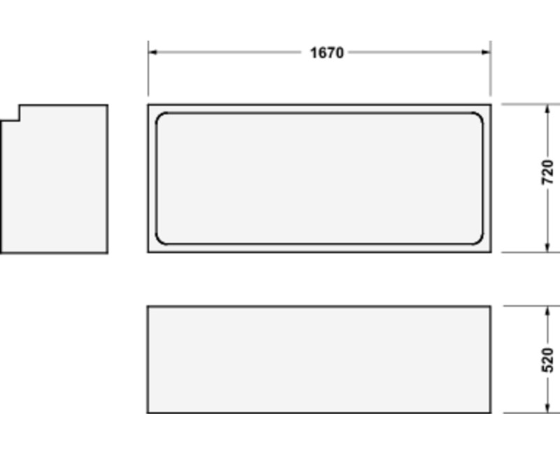 Vannos palaikymas Duravit D-Code, 170x75cm, baltas 790473000000000