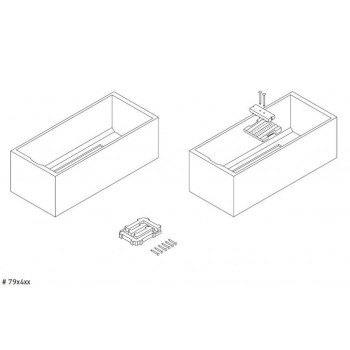 Опора для ванны Duravit D-Code, 177x77см, полистирол, белая 790475000000000