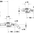 Vannas sifons Duravit, universāls, 52mm, hroms 792202000001000