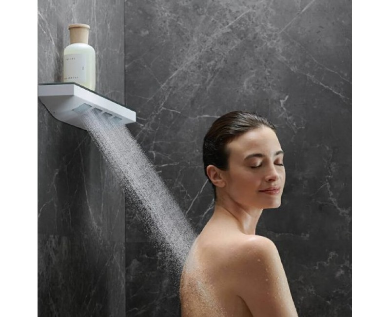 Dušas galva Hansgrohe Rainfinity 500 1jet, ar plauktu matēta balta