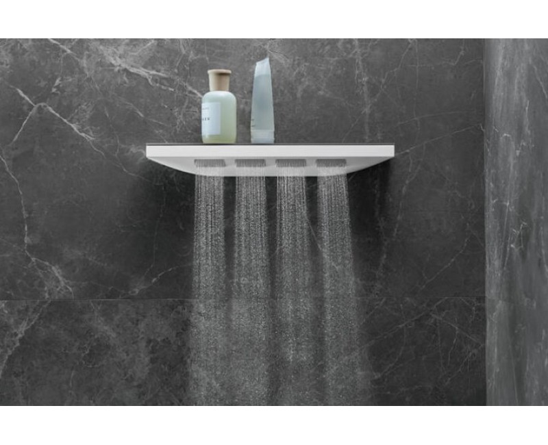 Dušas galva Hansgrohe Rainfinity 500 1jet, ar plauktu matēta balta