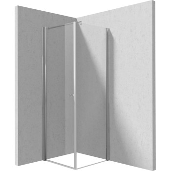 Dušas kabīne Deante KERRIA PLUS 90x90cm caurspīdīgs stikls, Hromēti profili