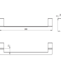Dvieļa turētājs Deante 300 x 47 x 67mm, Matēts tērauds ZZM_060R
