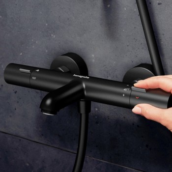 Vannas maisītājs Hansgrohe Ecostat Fine, ar termostau matēts melns