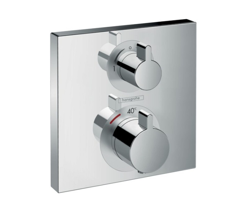 Dušas maisītājs Hansgrohe Ecostat Square Iebūvējams, ar 2 izejām, hroms