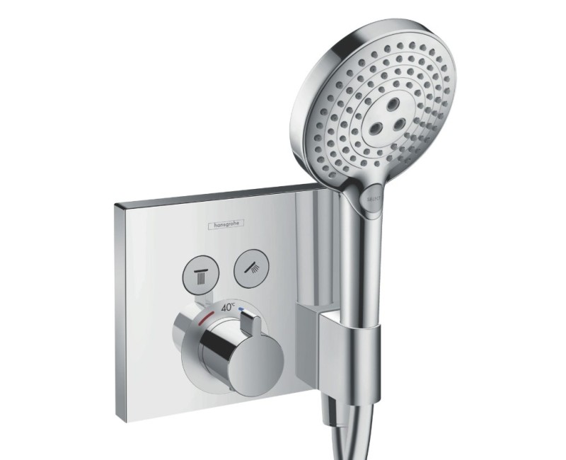 Dušas maisītājs Hansgrohe ShowerSelect virsapmetuma daļa, ar 2 izejām un Fixfit turētāju, hroms
