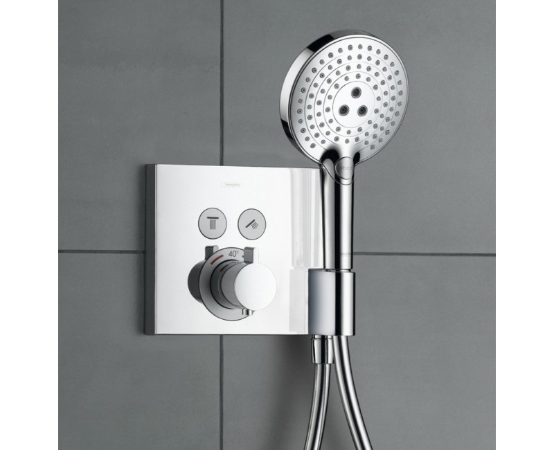 Dušas maisītājs Hansgrohe ShowerSelect virsapmetuma daļa, ar 2 izejām un Fixfit turētāju, hroms