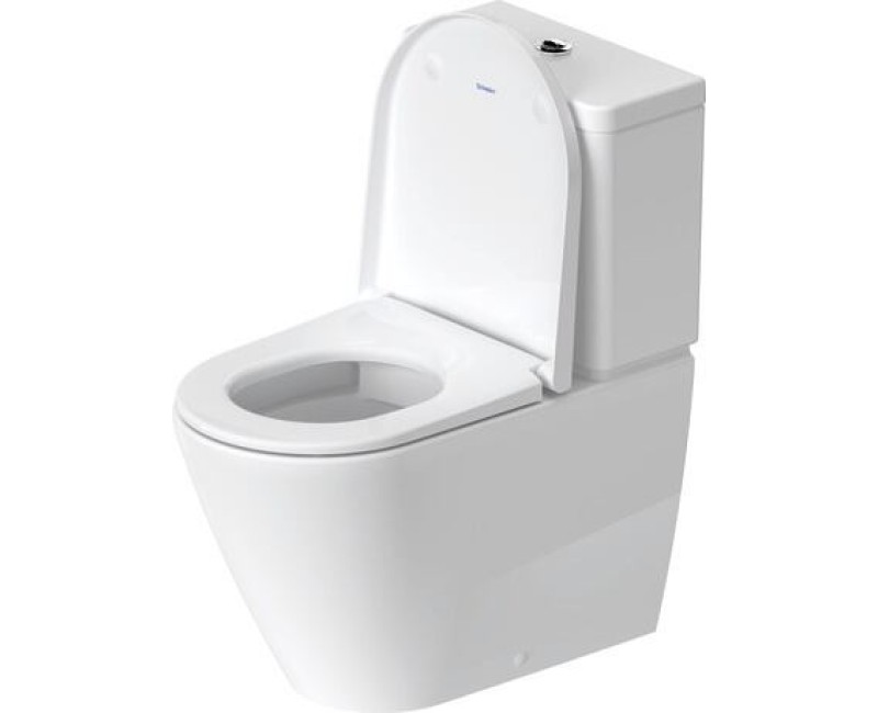 Дно унитаза Duravit D-Neo Rimless, 370х650 мм, без крышки, универсальный слив, белое