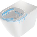 Tualetes pods Duravit D-Neo Rimless, ar vāku QR/SC, 370x580 mm, balts