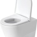 Tualetes pods Duravit D-Neo Rimless, ar vāku QR/SC, 370x580 mm, balts