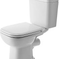Tualetes pods apakša Duravit D-Code, 355x650 mm, horizontāls izvads, bez vāka, balta