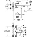 Смеситель для ванны/душа Grohe BauLoop, хром