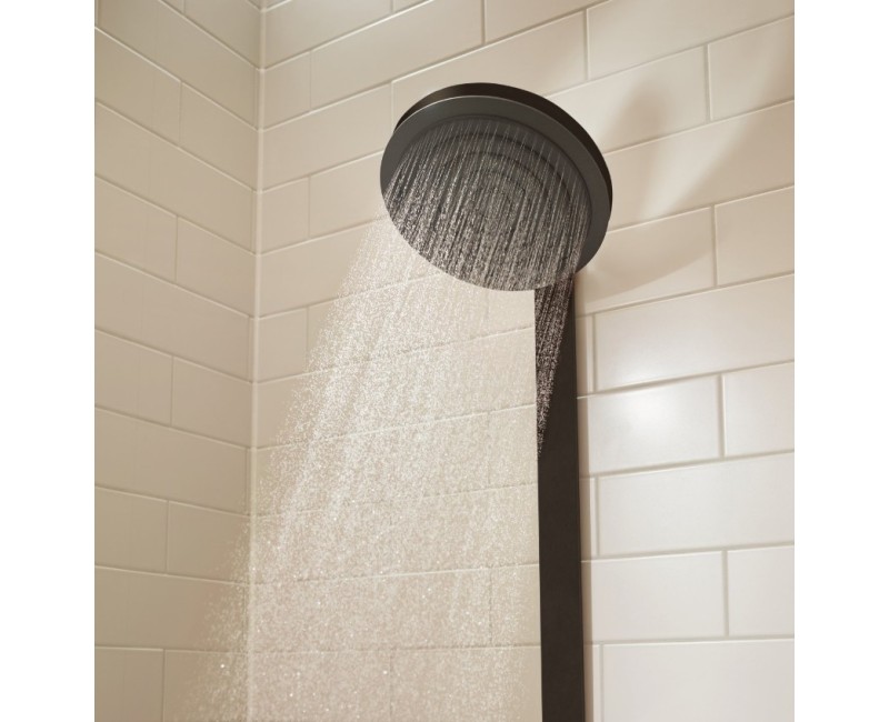 Dušas sistēma Hansgrohe Pulsify 260 2 jet ar termostatu ShowerTablet Select 400, matēta melna