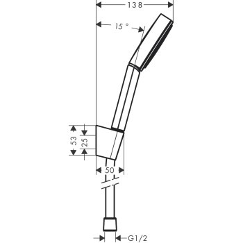 Dušas komplekts Hansgrohe Pulsify 105 1jet, matēts balts