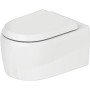 Piekaramais tualetes pods Duravit Qatego Rimless, bez vāka, 380x570 mm, Durafix, balts