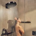 Dušas galva Hansgrohe Rainfinity 360 1jet, ar turētāju no sienas, matēta melna