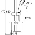 Dušo komplektas Grohe Tempesta 110 II, 600 mm, chromas