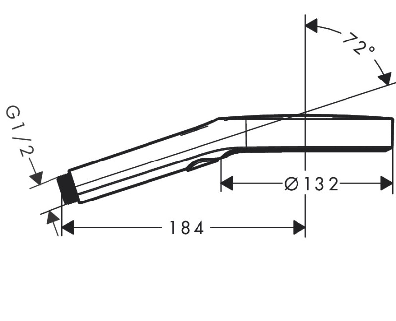 Dušo galvutė Hansgrohe Rainfinity 130 3jet, matinė juoda