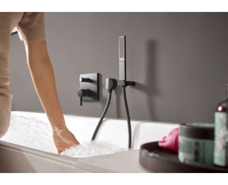 Dušas klausule Hansgrohe Rainfinity 100 1jet, matēta melna