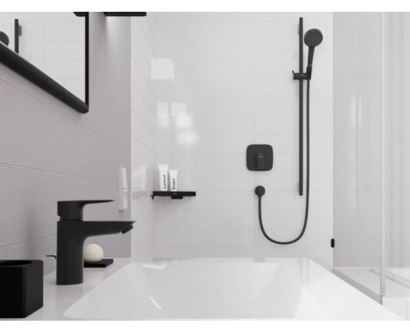 Душевой вывод Hansgrohe Fixfit E, матовый черный