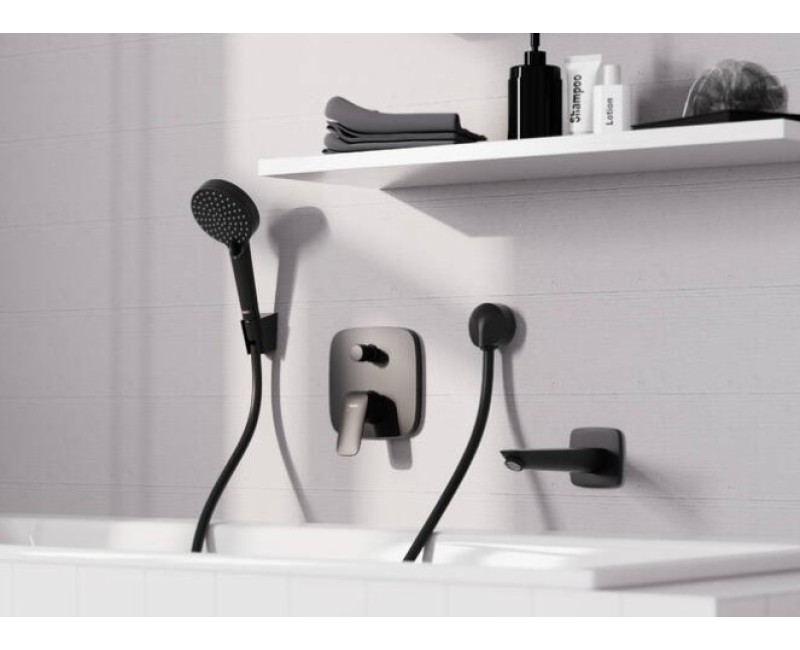 Душевой вывод Hansgrohe Fixfit E, матовый черный