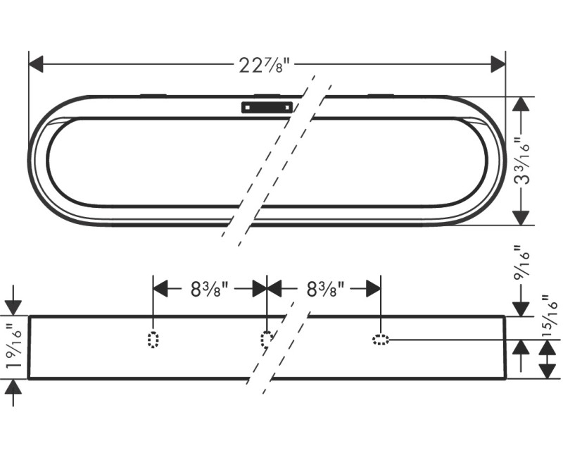 Dvieļu turētājs Hansgrohe WallStoris, 581 mm, matēts balts