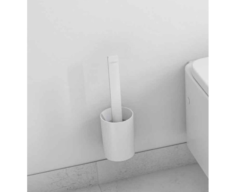 Tualetes birste Hansgrohe WallStoris, matēta balta