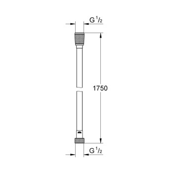 Dušas šļūtene Grohe Silverflex, 1750 mm, hard graphite