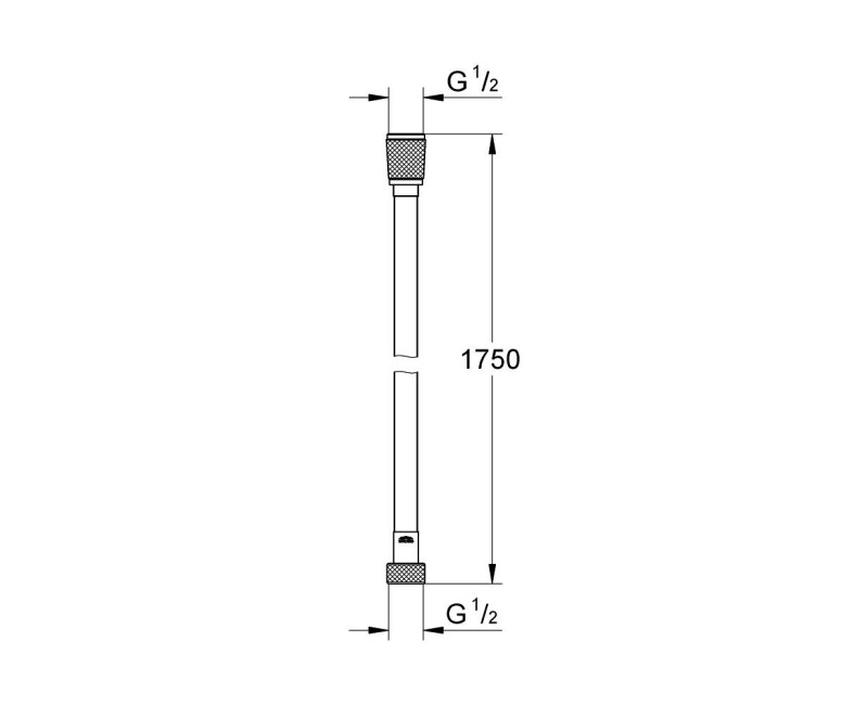 Dušas šļauka Grohe Silverflex, 1750 mm, hard graphite