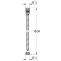 Dušo žarna Grohe Rotaflex Metal Longlife, 1500 mm, TwistStop funkcija, chromas
