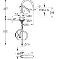 Смеситель для кухни Grohe с выдвижным душем BauEdge, хром