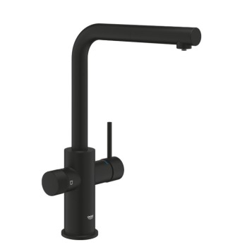 Virtuves izlietnes maisītājs Grohe Blue Pure Minta ar filtru un izvelkamu galvu, phantom black 30590KF0